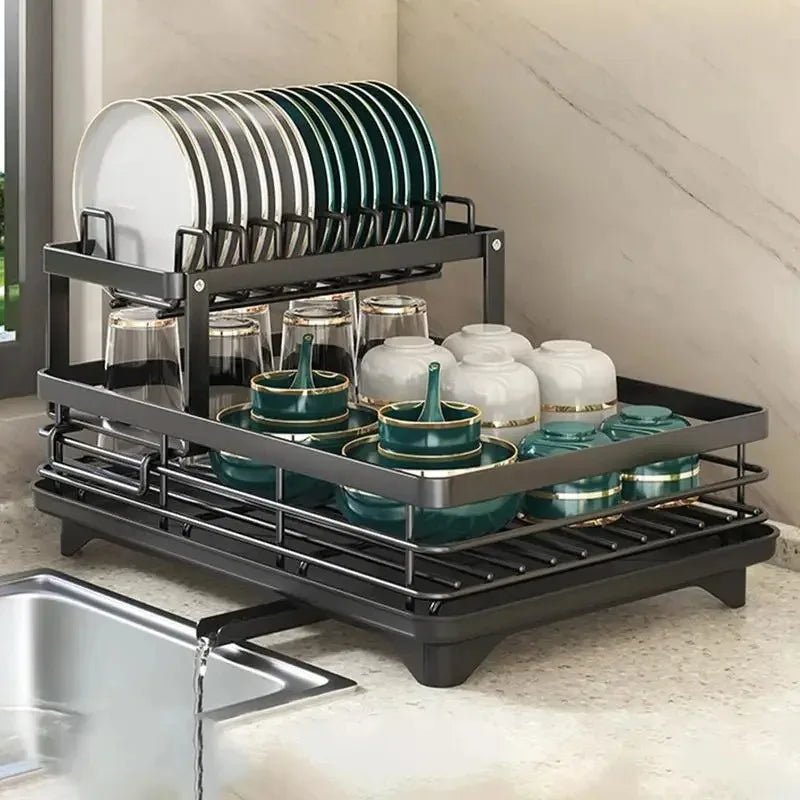 Foldable Stainless Steel Drying Rack with Silicone Feet for Kitchen