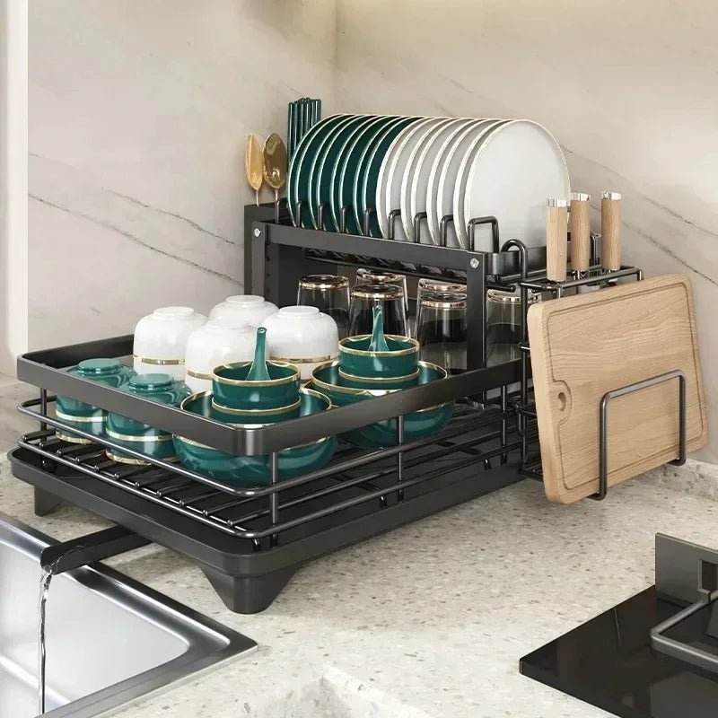 Foldable Stainless Steel Drying Rack with Silicone Feet for Kitchen