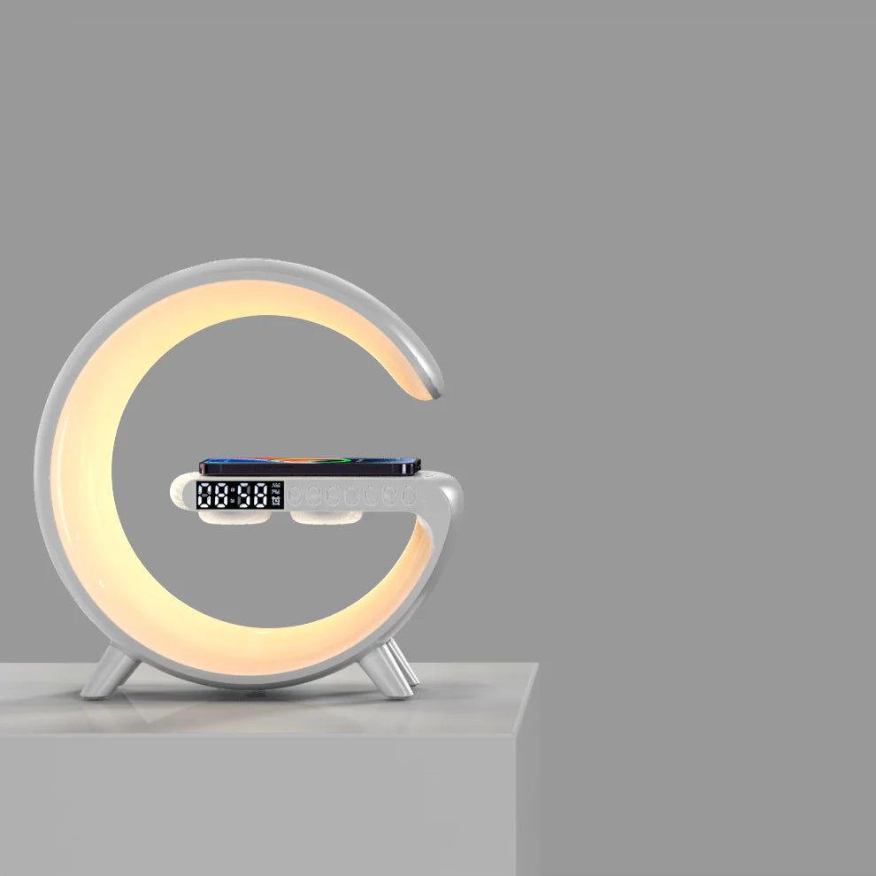 LumiÉlite – Smart Table Lamp with RGB Lighting and Wireless Charger