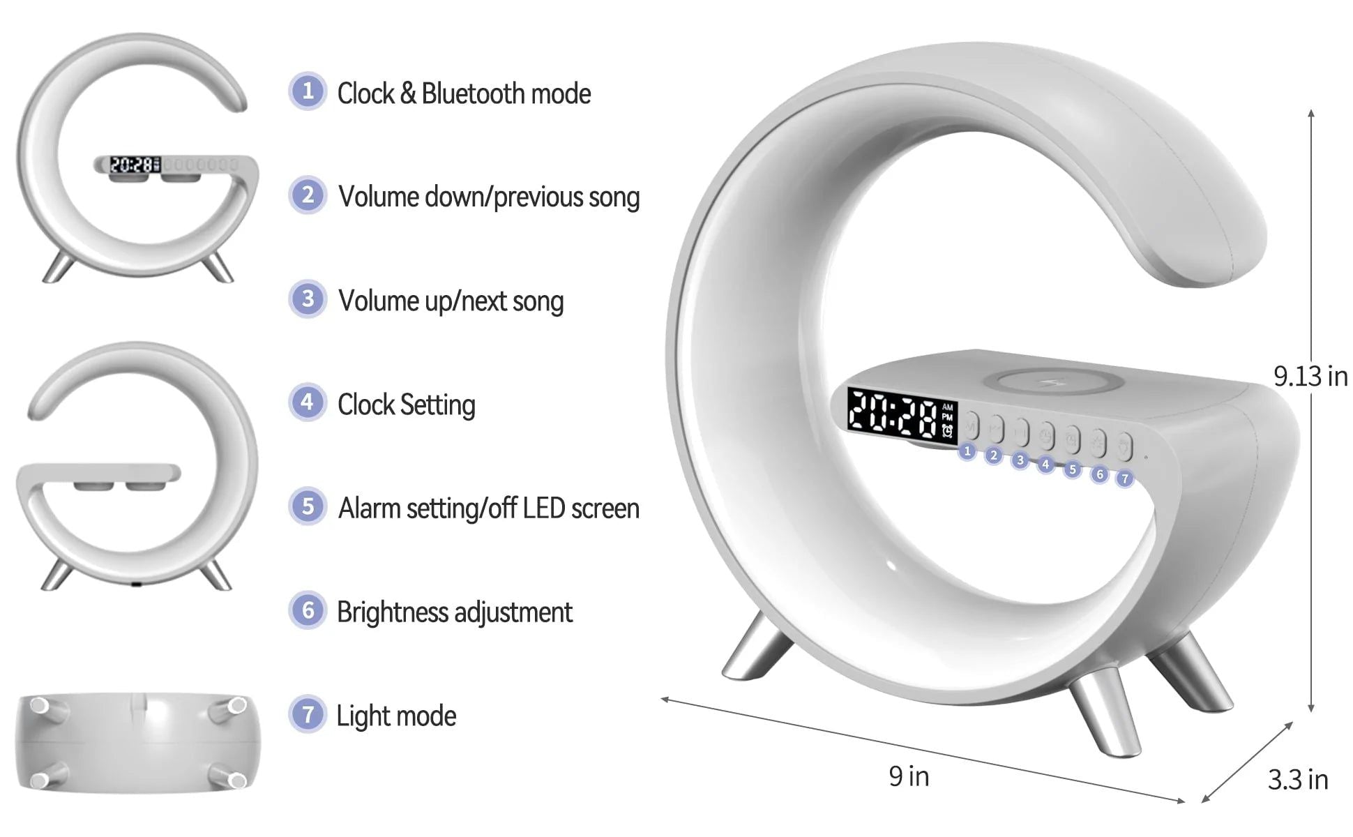 LumiÉlite – Smart Table Lamp with RGB Lighting and Wireless Charger