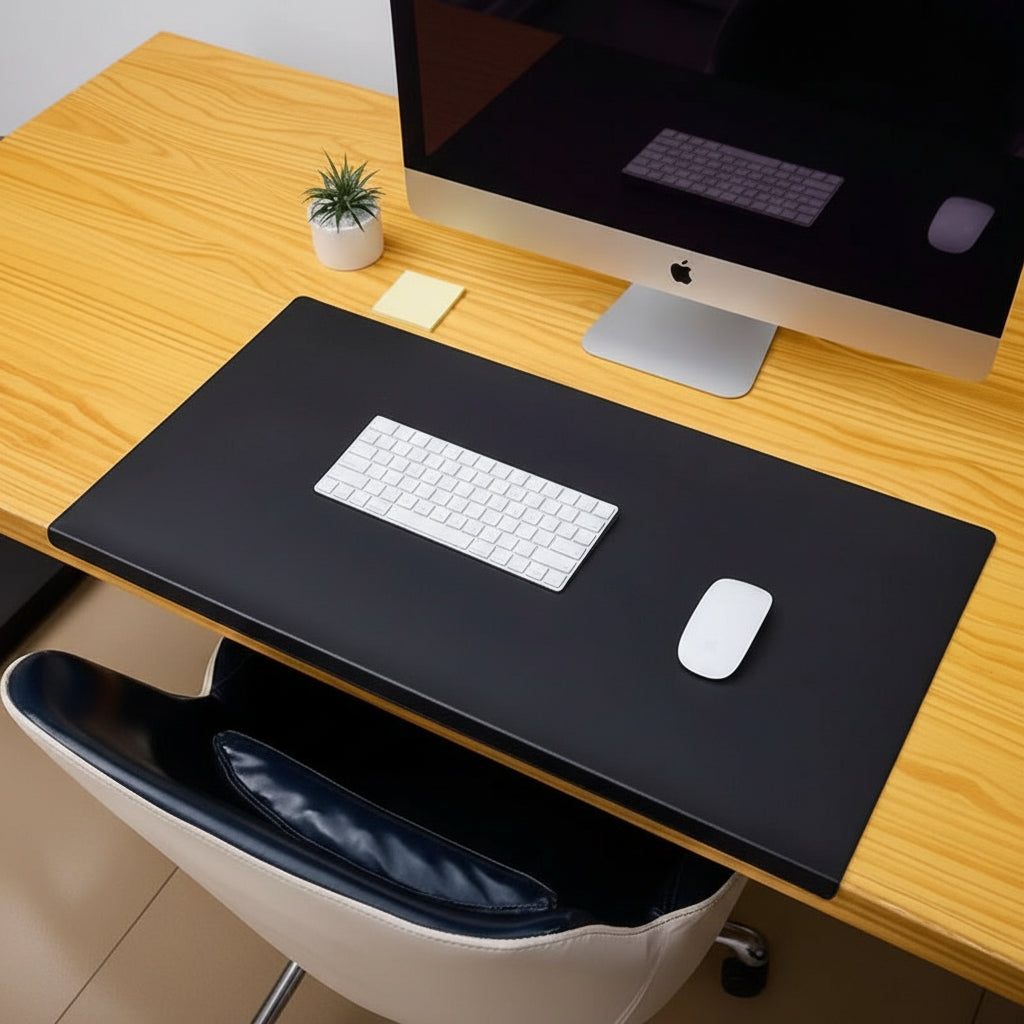 Ergonomic PU Leather Desk Mat with Non-slip Surface for Office