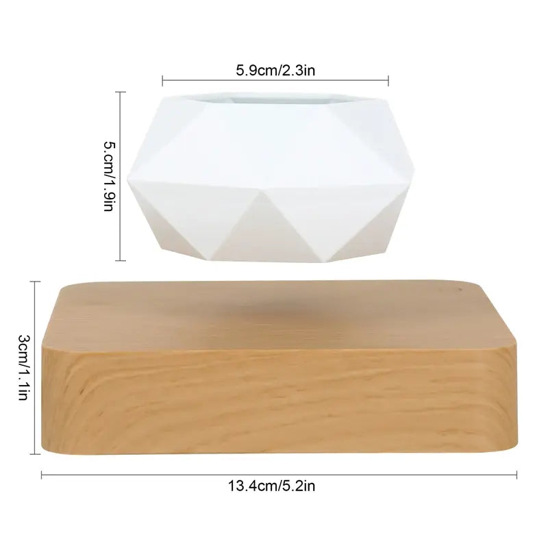 LeviFlora – Luxury Floating Plant Pot with Geometric Elegance