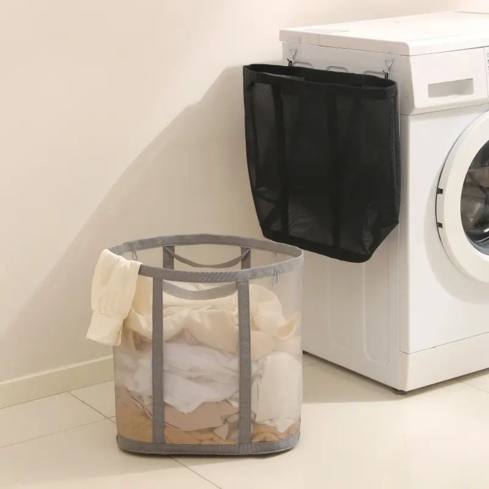 AeroLuxe Foldable Laundry Basket – Stylish & Breathable Design for a Tidy Interior