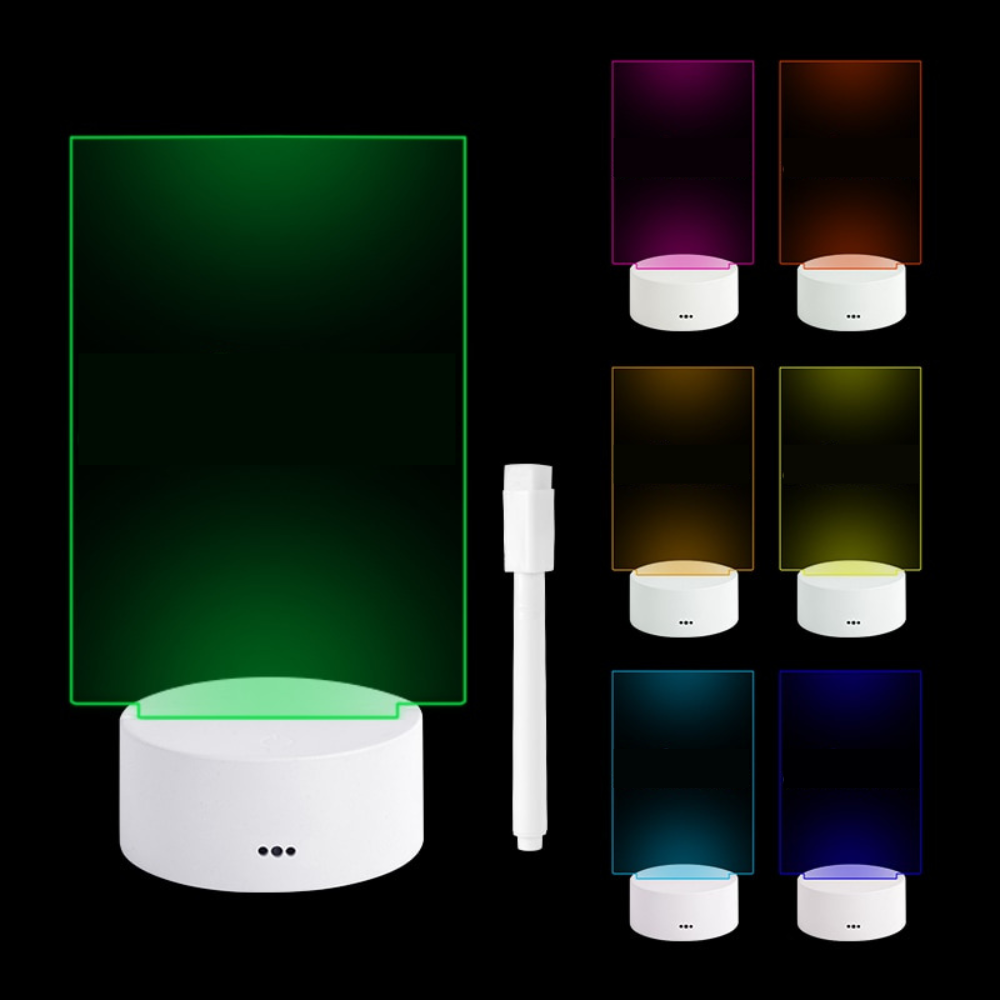 GlowLove – Creative LED Lamp with Changing Colors and Message Board