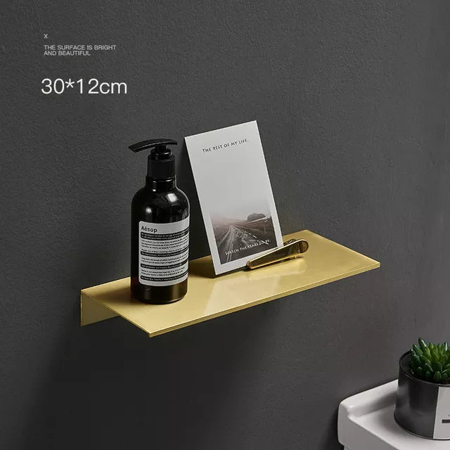 Elevare – Brushed Aluminum Storage Shelf with Modern & Minimalist Design