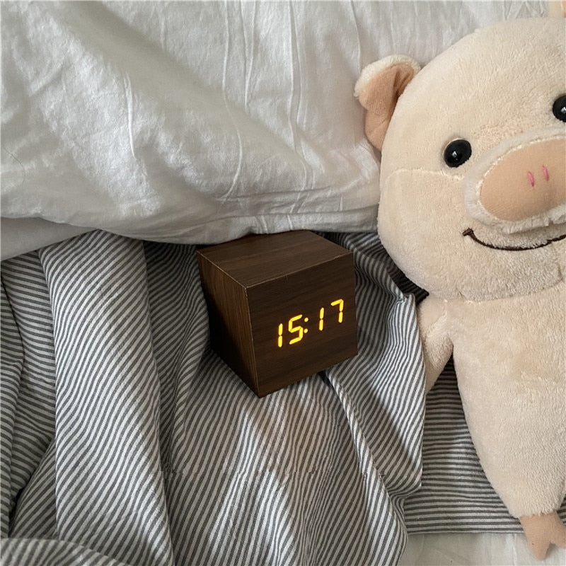 Wood O'clock Digital Clock & Alarm