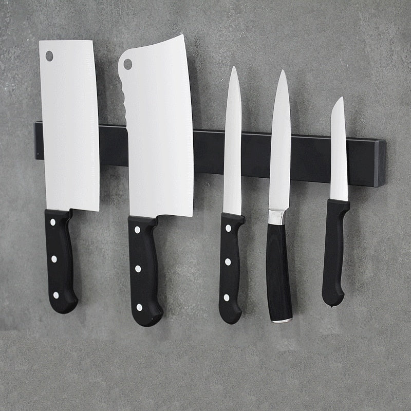 MagnaStore – Modern Wall Bracket for Knives and Kitchen Utensils made of Stainless Steel with Strong Magnets