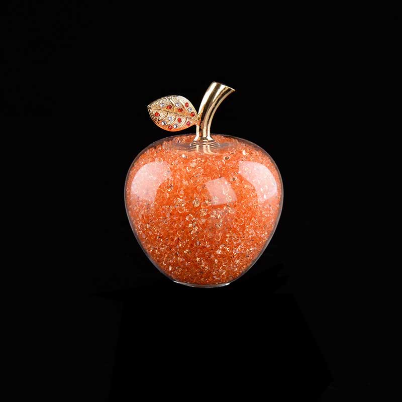 ÉclatLuxe – Handmade Crystal Apple Figurine with Timeless Elegance