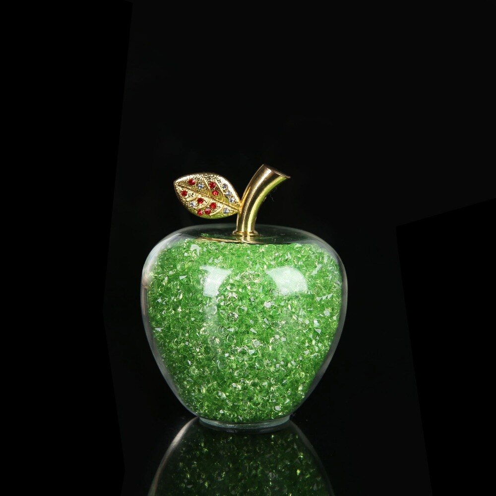 ÉclatLuxe – Handmade Crystal Apple Figurine with Timeless Elegance