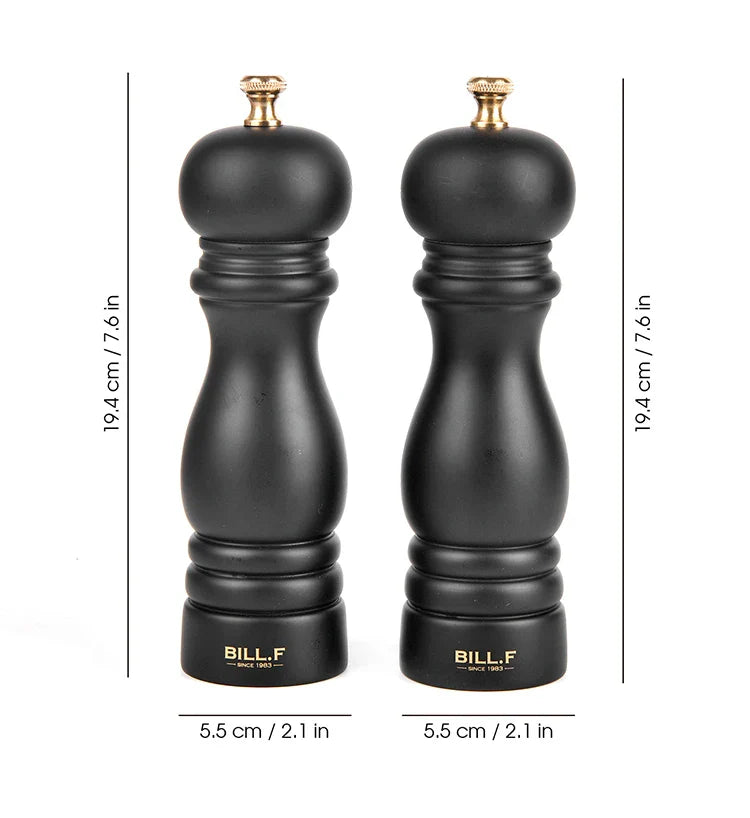 AurumTaste Luxe Wooden Pepper and Salt Set – Timeless Elegant Touch for a Stylish Kitchen