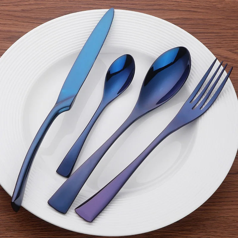 Mariselle Luxe Cutlery Set – Stylish Table Elegance with Ocean-Colored Accents