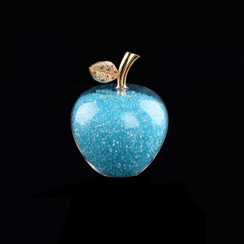 ÉclatLuxe – Handmade Crystal Apple Figurine with Timeless Elegance