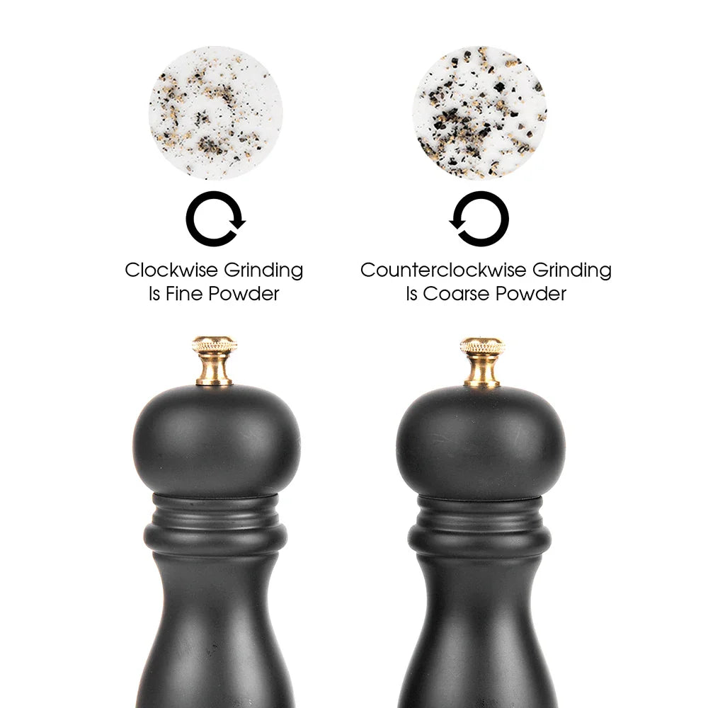 AurumTaste Luxe Wooden Pepper and Salt Set – Timeless Elegant Touch for a Stylish Kitchen