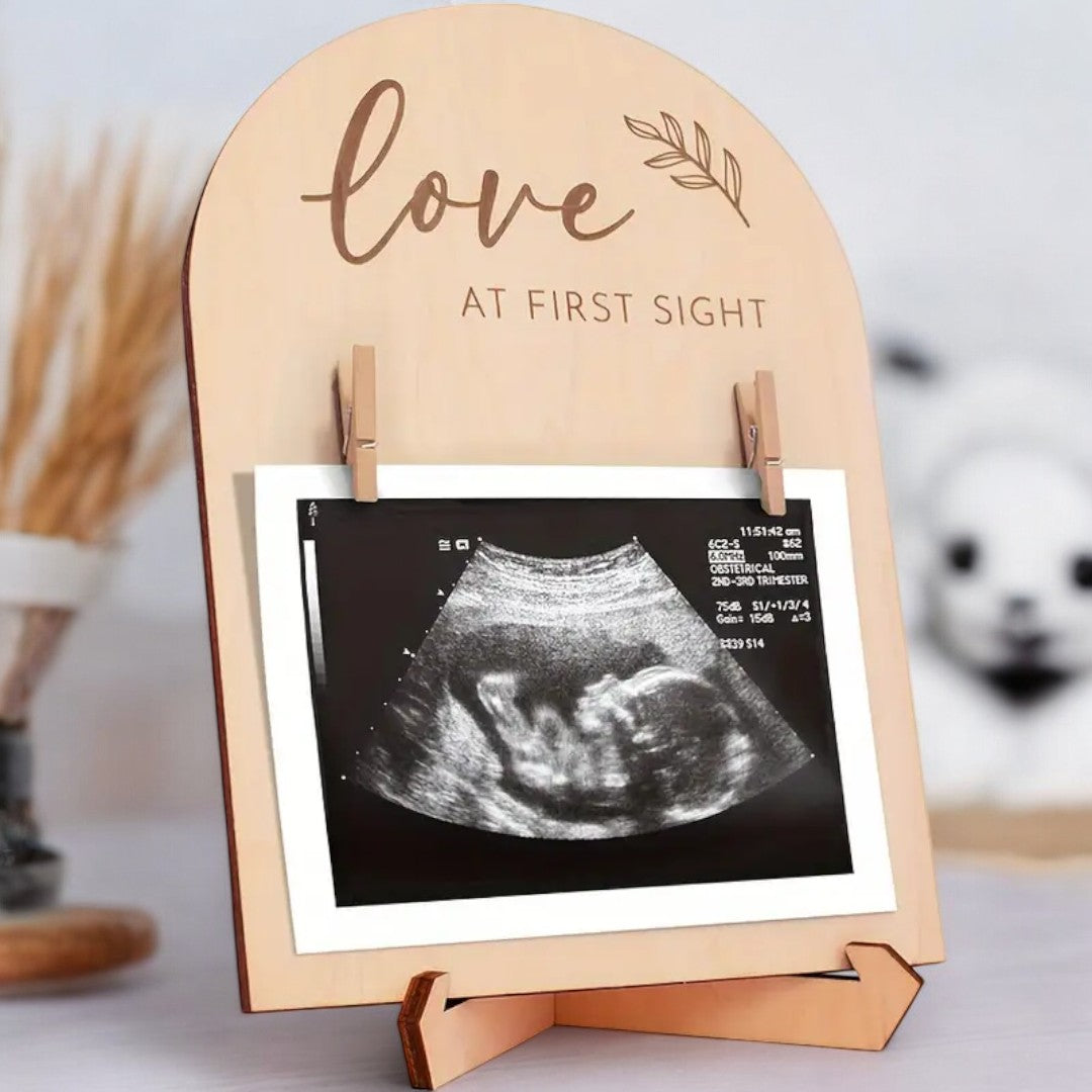 LumiCherish Elegant Wooden Baby Memory Frame – For Precious First Moments