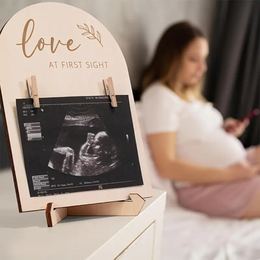 LumiCherish Elegant Wooden Baby Memory Frame – For Precious First Moments