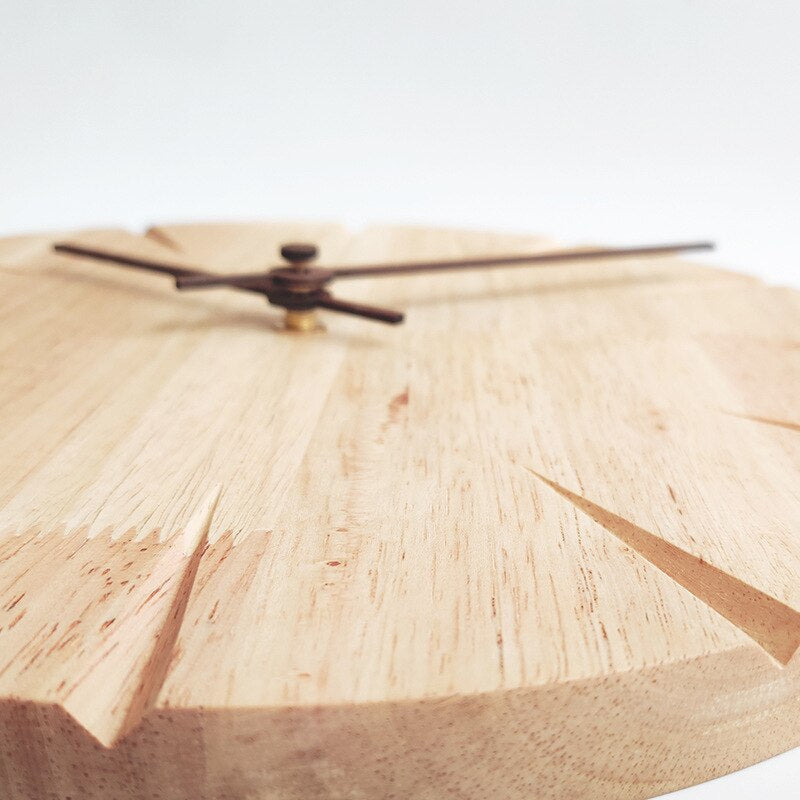 NordicTime – Silent Wooden Wall Clock Made of Solid Wood for a Minimalist Interior