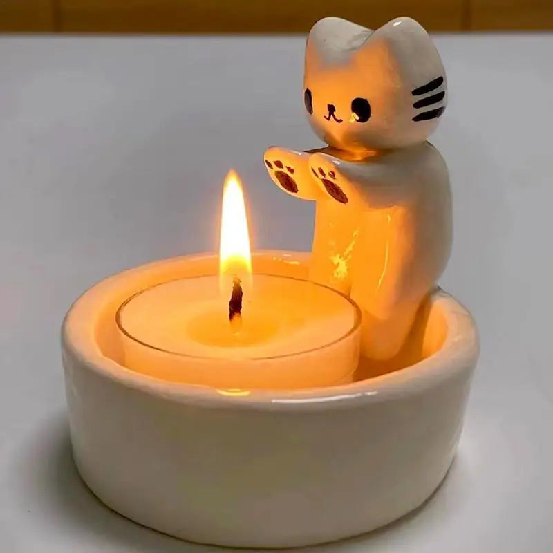 FélinGlow – Cute Cat Candle Holder for a Warm & Cozy Atmosphere