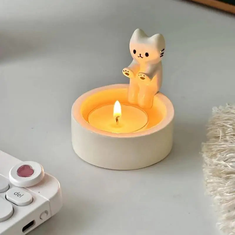 FélinGlow – Cute Cat Candle Holder for a Warm & Cozy Atmosphere