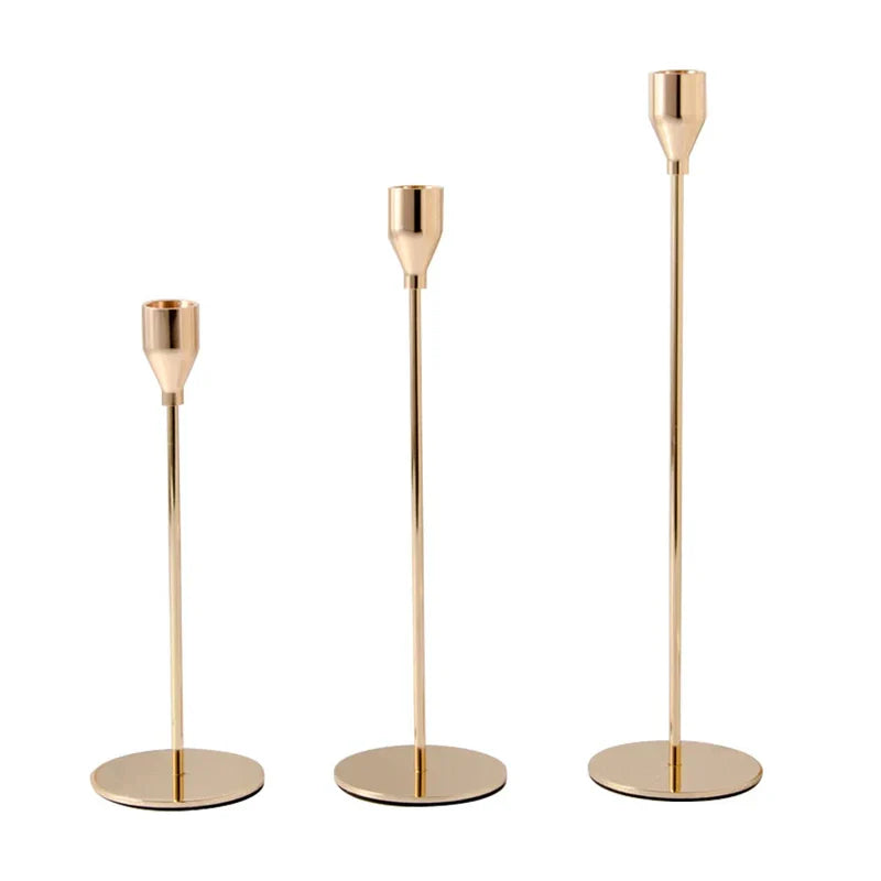 LumiÉlégance – Luxury Candle Holders in Metal for a Cozy Interior