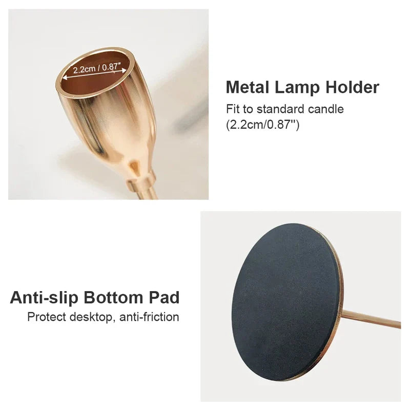 LumiÉlégance – Luxury Candle Holders in Metal for a Cozy Interior