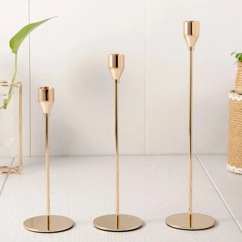 LumiÉlégance – Luxury Candle Holders in Metal for a Cozy Interior