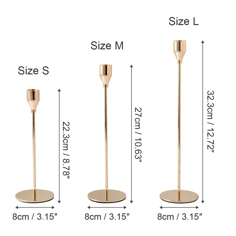 LumiÉlégance – Luxury Candle Holders in Metal for a Cozy Interior