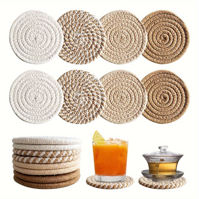 NordicShield – 8-Piece Coaster Set for Stylish & Protected Tables