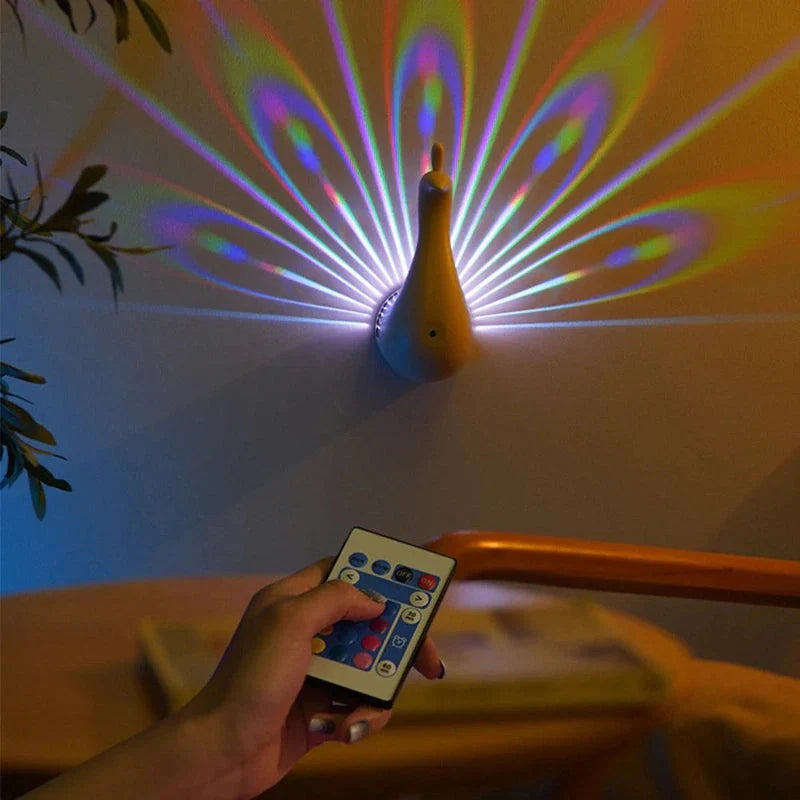 LumiScape – Elegant Rechargeable Wall Lamp with Enchanting Light Projection