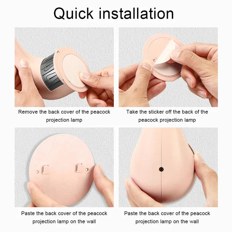 LumiScape – Elegant Rechargeable Wall Lamp with Enchanting Light Projection