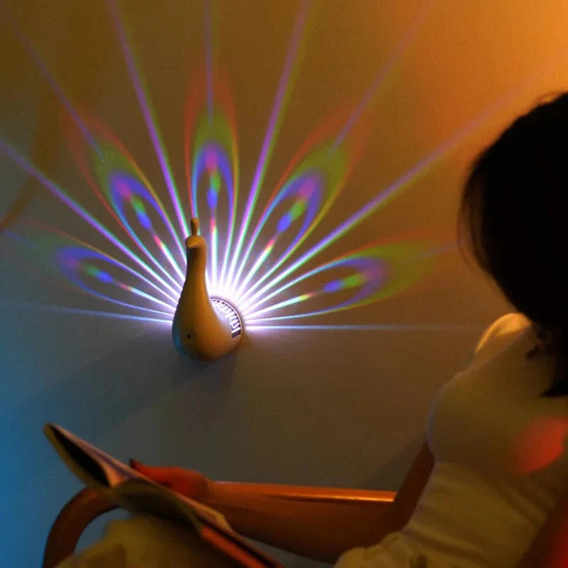 LumiScape – Elegant Rechargeable Wall Lamp with Enchanting Light Projection