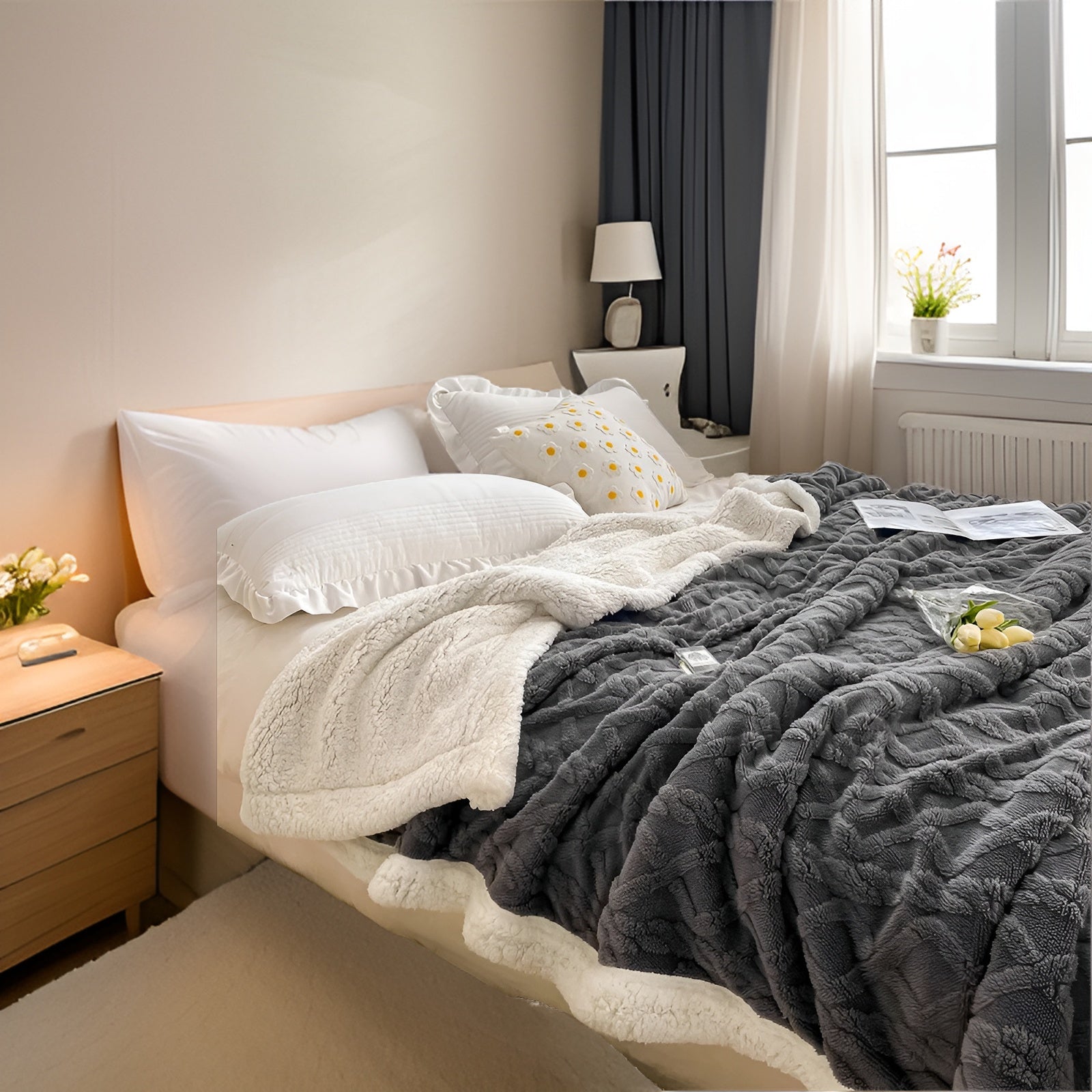 WarmHaven – Luxe Tweezijdige Fleecedeken voor Ultiem Wintercomfort