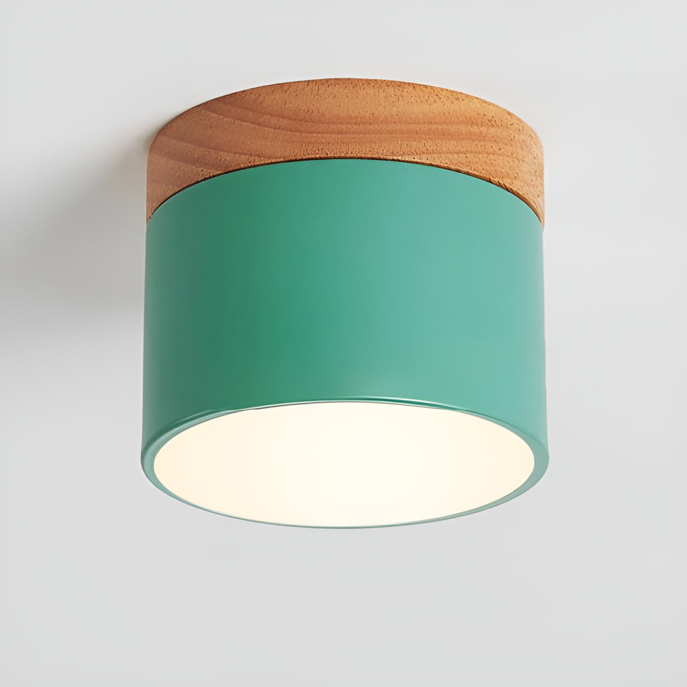 PastelCharm – Minimalistische Zylinderplafondlamp met Warm Lichtaccent
