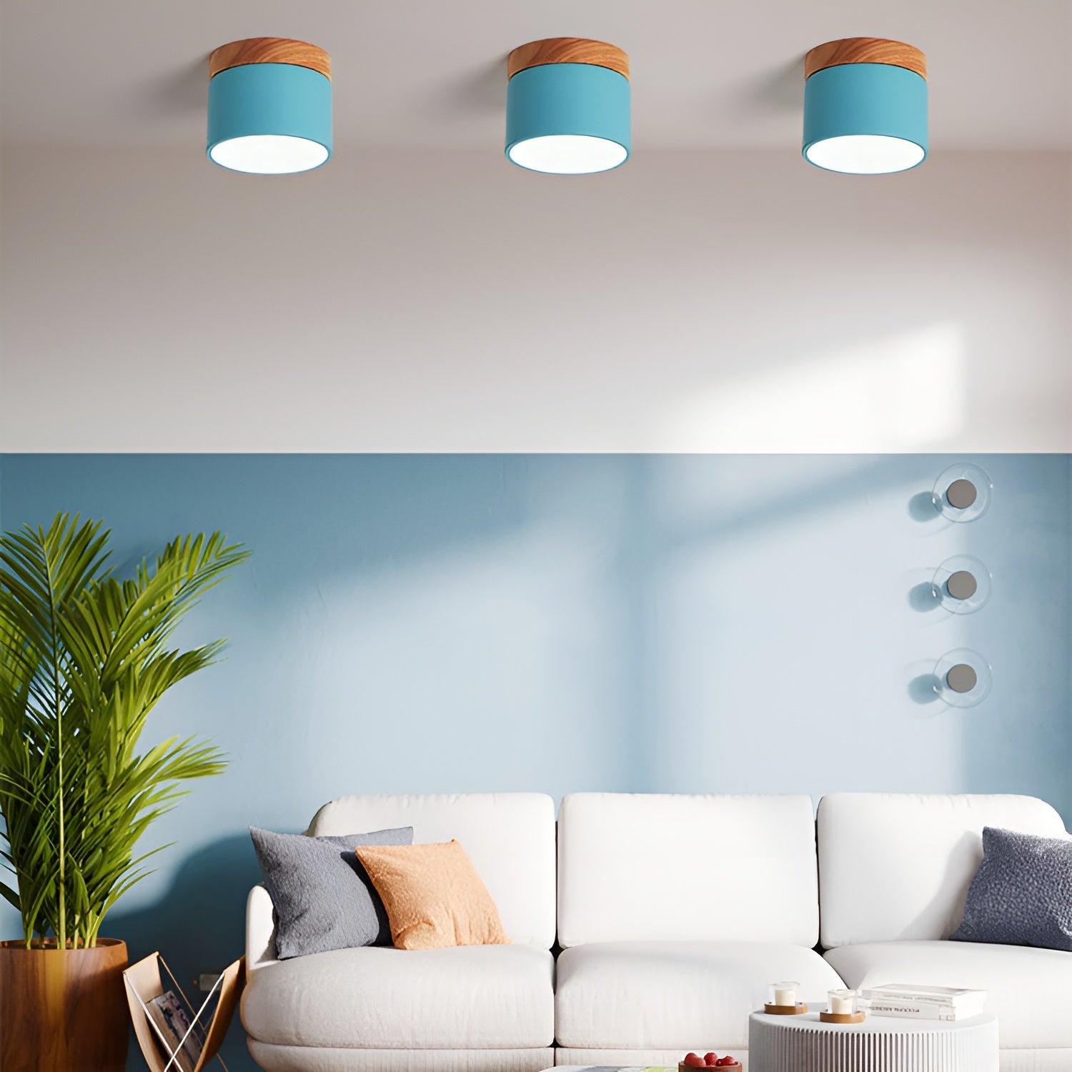 PastelCharm – Minimalistische Zylinderplafondlamp met Warm Lichtaccent