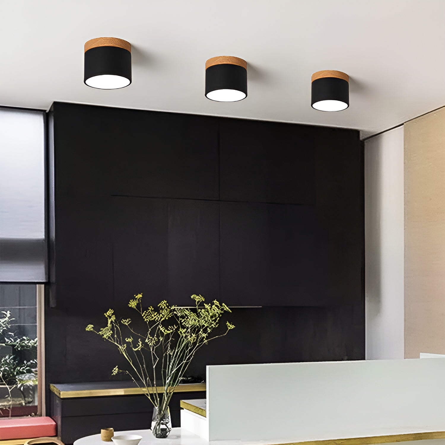 PastelCharm – Minimalistische Zylinderplafondlamp met Warm Lichtaccent