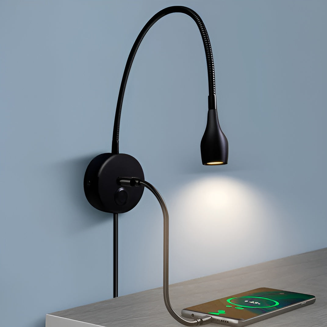 LumiEase – Stylish Flexible Wall Reading Lamp with Dimmable Touch Control