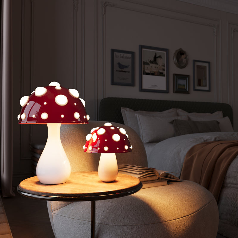 LumiFungi – Luxury LED Table Lamp with Atmospheric Mushroom Shape and Dimmable Light
