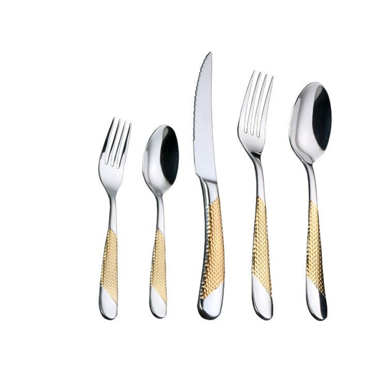 Ferran Elegance – Luxury Stainless Steel Cutlery Set with Diagonal Texture (24/30/48/60-piece)