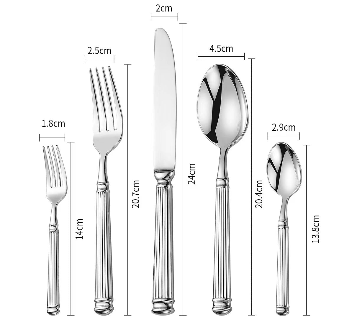 Emilia Roman – Luxe Cutlery Set of 18/10 Stainless Steel with Refined Finish