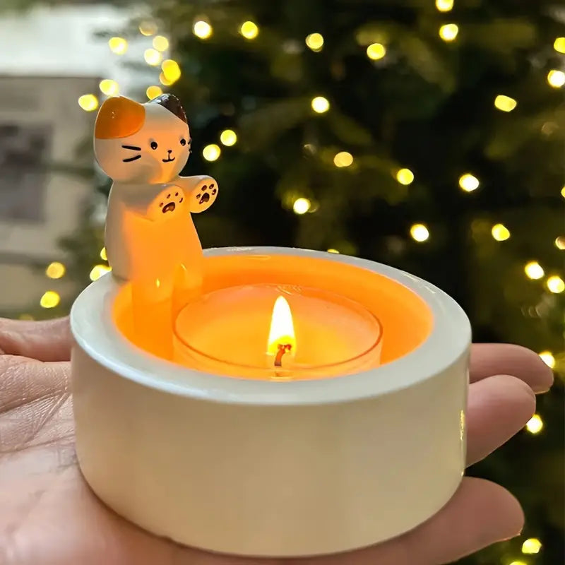 LumiPaw – Elegant Cat Candle Holder for a Warm & Stylish Atmosphere