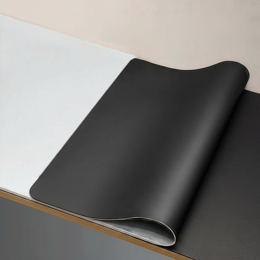 Sous-main de bureau en cuir PU avec dessous antidérapant pour bureau et gaming