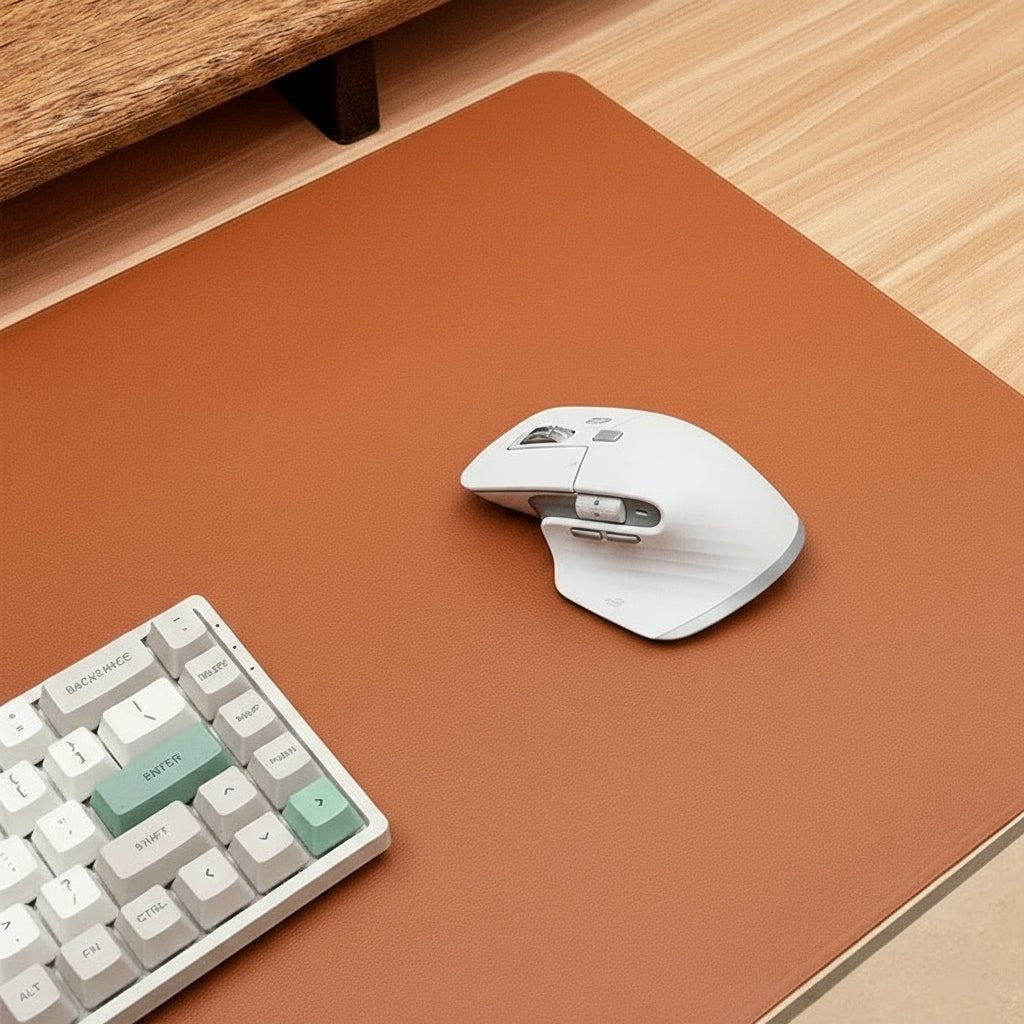 Sous-main de bureau en cuir PU avec dessous antidérapant pour bureau et gaming
