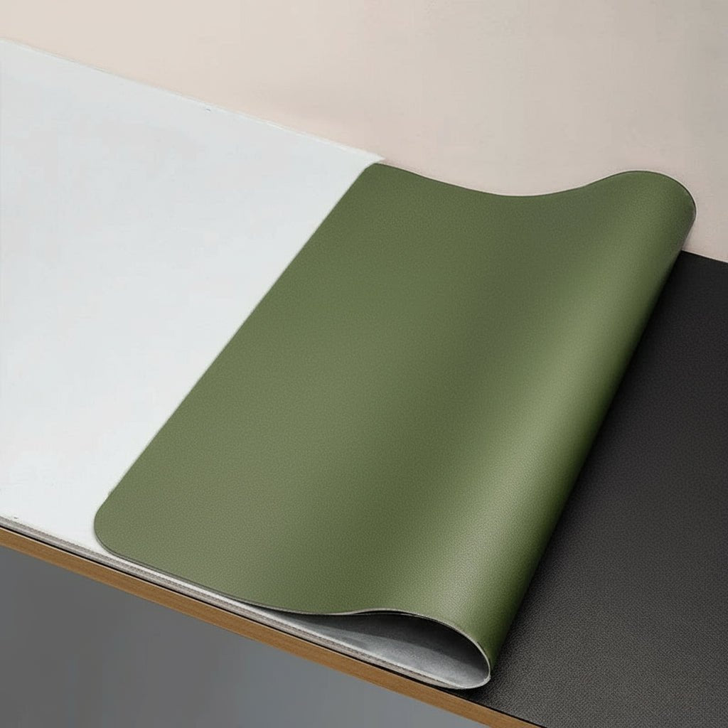 Sous-main de bureau en cuir PU avec dessous antidérapant pour bureau et gaming