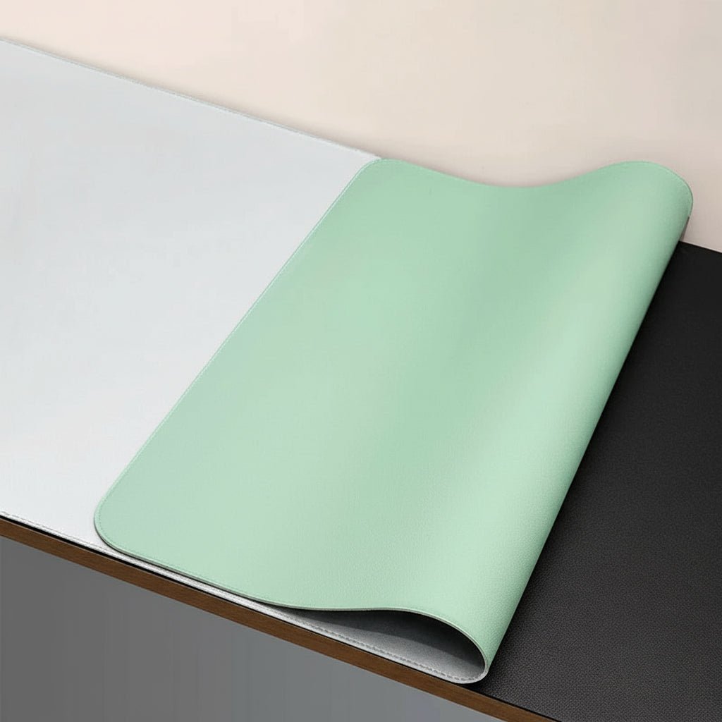 Sous-main de bureau en cuir PU avec dessous antidérapant pour bureau et gaming