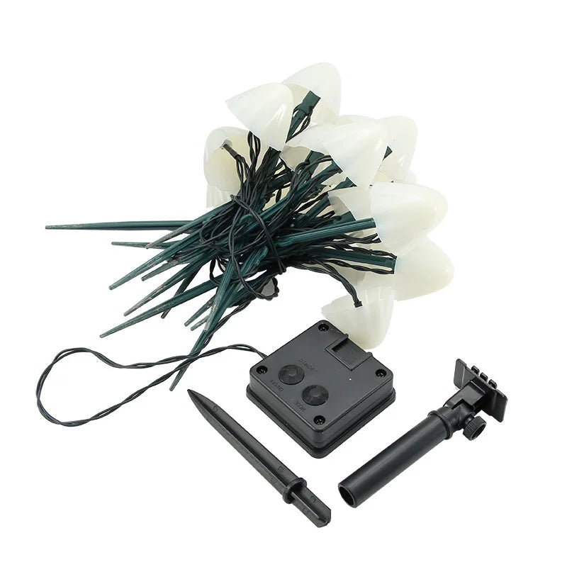 LumiGarden Elegant Solar Garden Lighting – LED String Lights in Mushroom Design for a Fairy-tale Outdoor Space