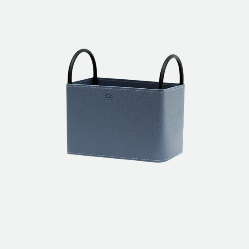 NordicLuxe – Stijlvolle Lederen Opbergmand met Minimalistisch Design