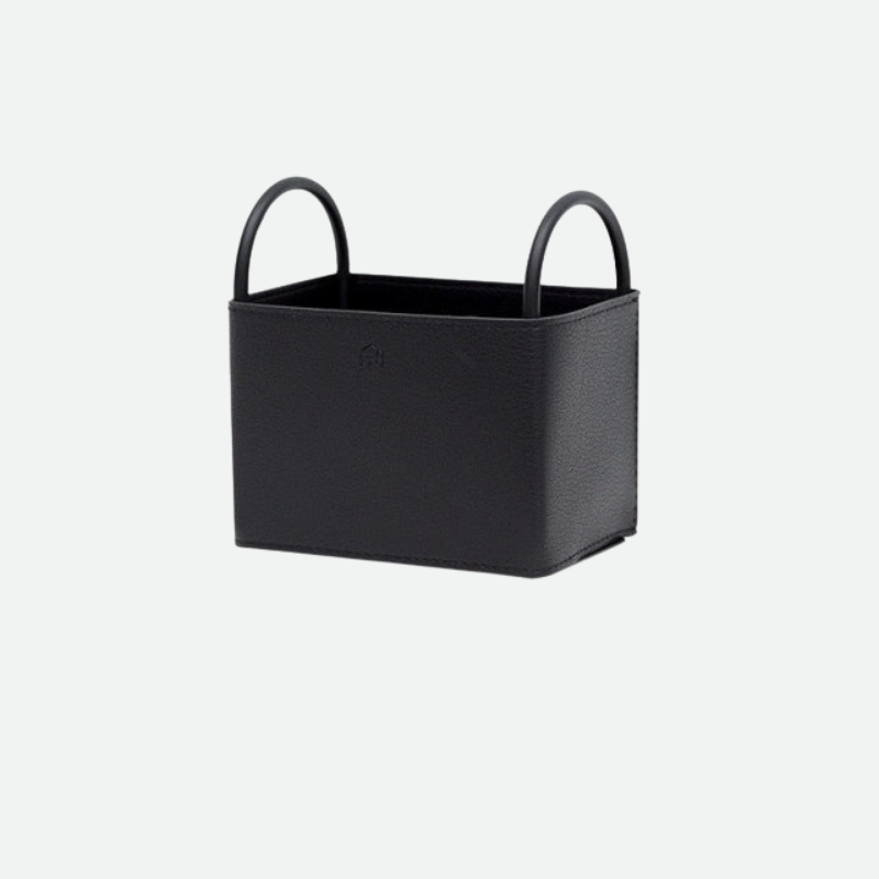 NordicLuxe – Stijlvolle Lederen Opbergmand met Minimalistisch Design