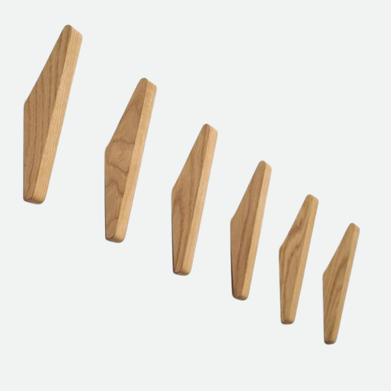 Naturéa – Set of 2 Handmade Wooden Wall Hooks with Boho Charm