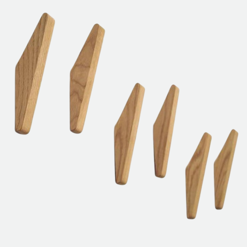 Naturéa – Set of 2 Handmade Wooden Wall Hooks with Boho Charm