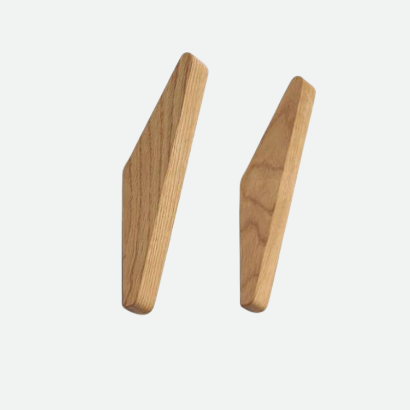 Naturéa – Set of 2 Handmade Wooden Wall Hooks with Boho Charm