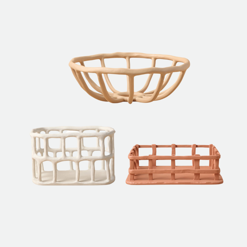 TerraWeave – Handgemaakte Hars Fruitmand met Natuurlijke Uitstraling